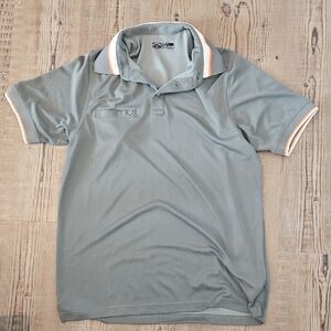 Callaway Grey Polo with White and Orange Trim
